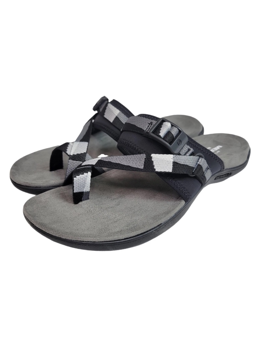 Merrell Womens District 3 Wrap Web Black Gray Slide Memory Foam Sandals SZ 8 - Picture 6 of 10